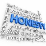 Honesty and related 3d words including sincerity, believability,