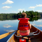 Child in canoe